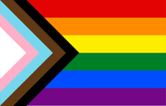 LGBTQI+ progress pride flag